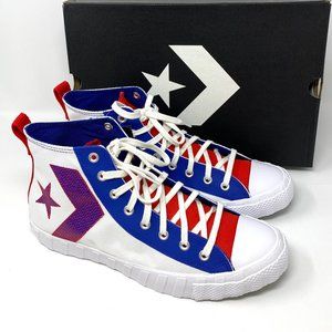 Converse UNT1TL3D Canvas White Blue Red Sneakers Men's Size 10 168612C